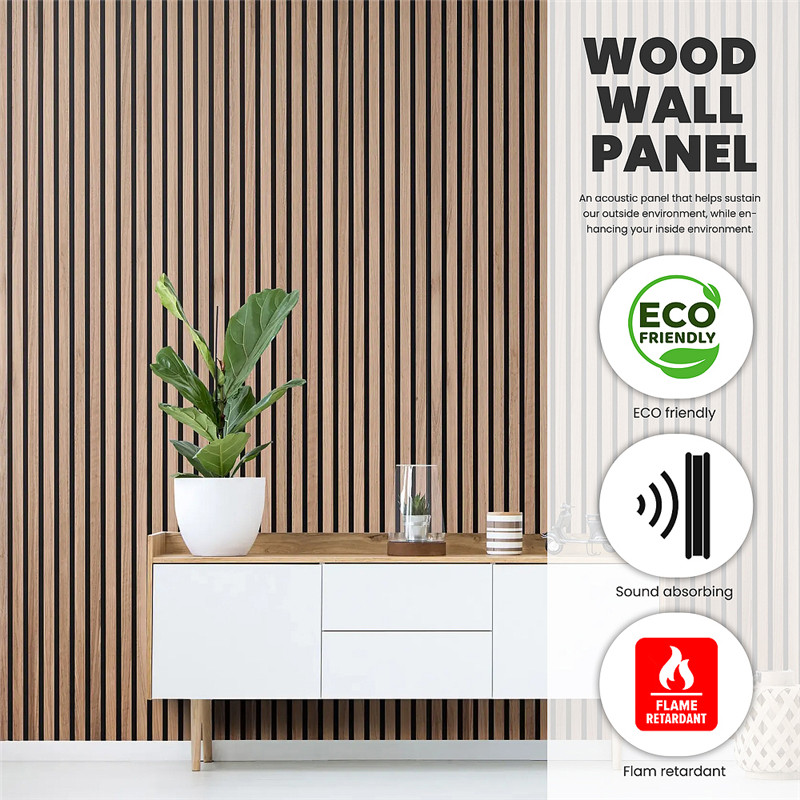 Recycled Acoustic Wooden Slat Panel