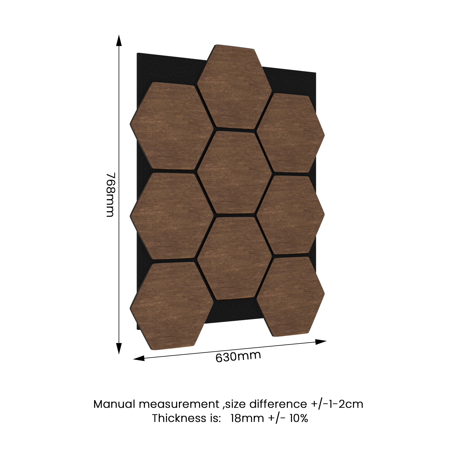 3D Hexagon Wall Wood Panels MDF Wooden Slat Felt Acoustic Wood Panels