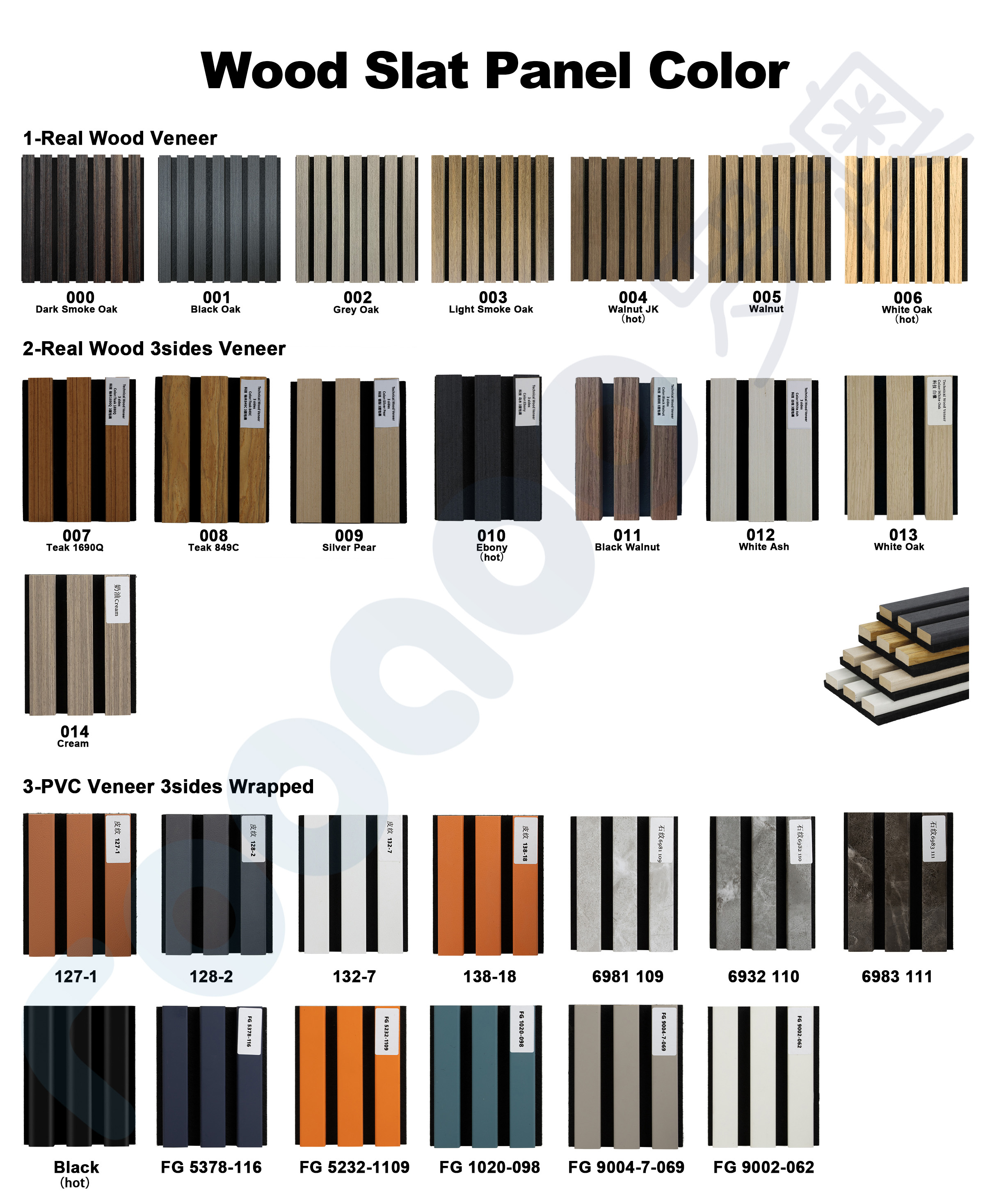 Slat Wood Acoustic Panels for Wall