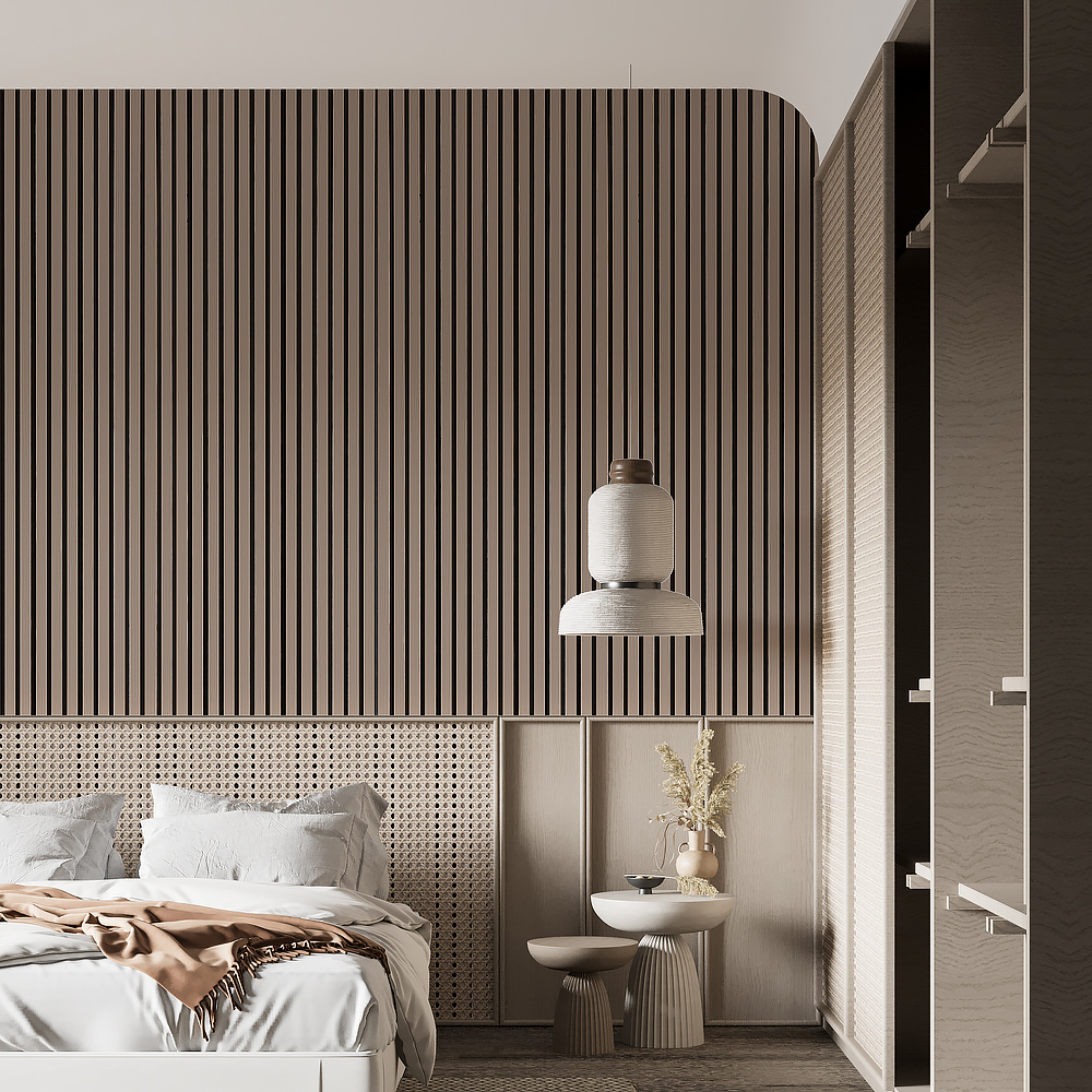 How can acoustic wood panel enhance the look of an interior?cid=5