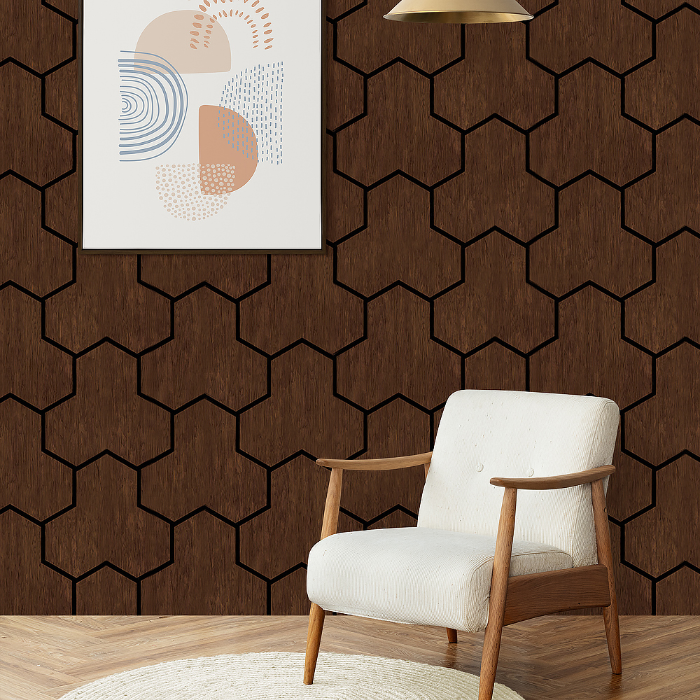 What types of wall coverings are 3 sides veneer wood slat panel suitable for?cid=5