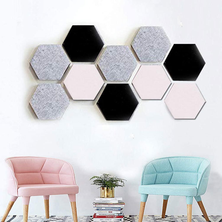 Acoustic Decorative Hexagon Felt Pin Board.