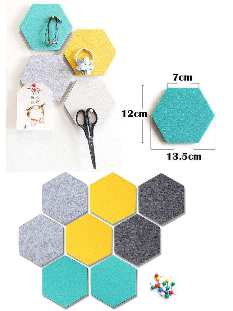 Acoustic Decorative Hexagon Felt Pin Board.