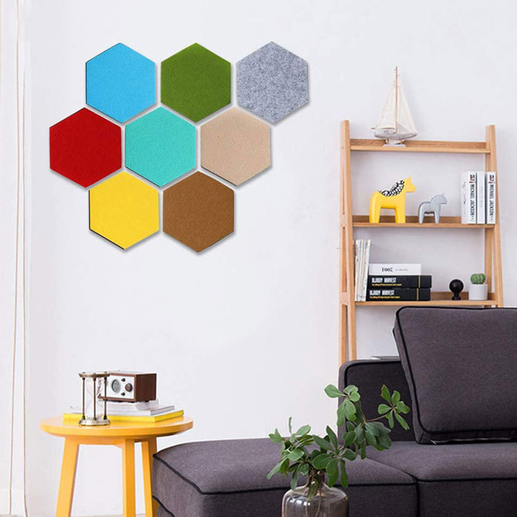 Acoustic Decorative Hexagon Felt Pin Board.