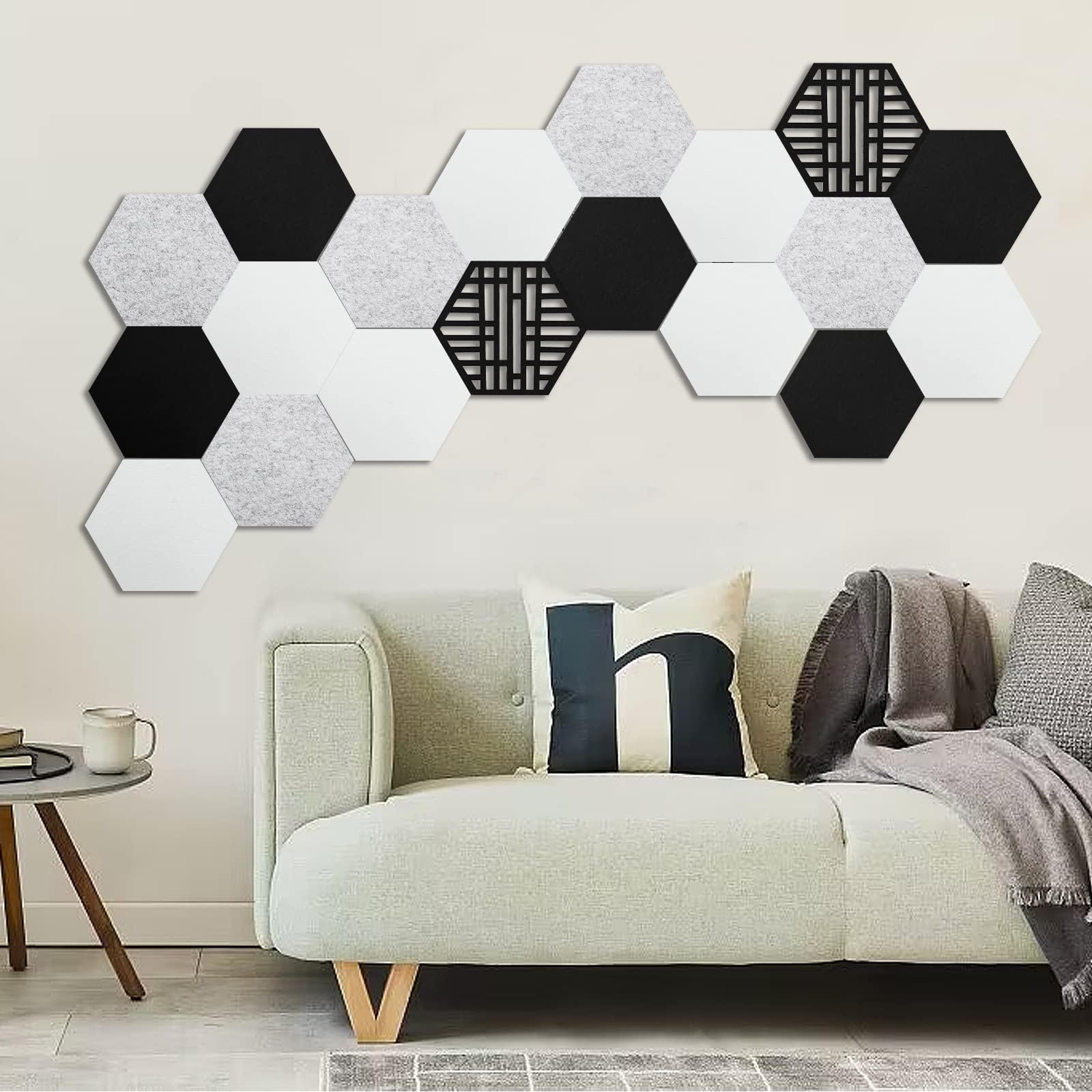 Acoustic Decorative Hexagon Felt Pin Board.