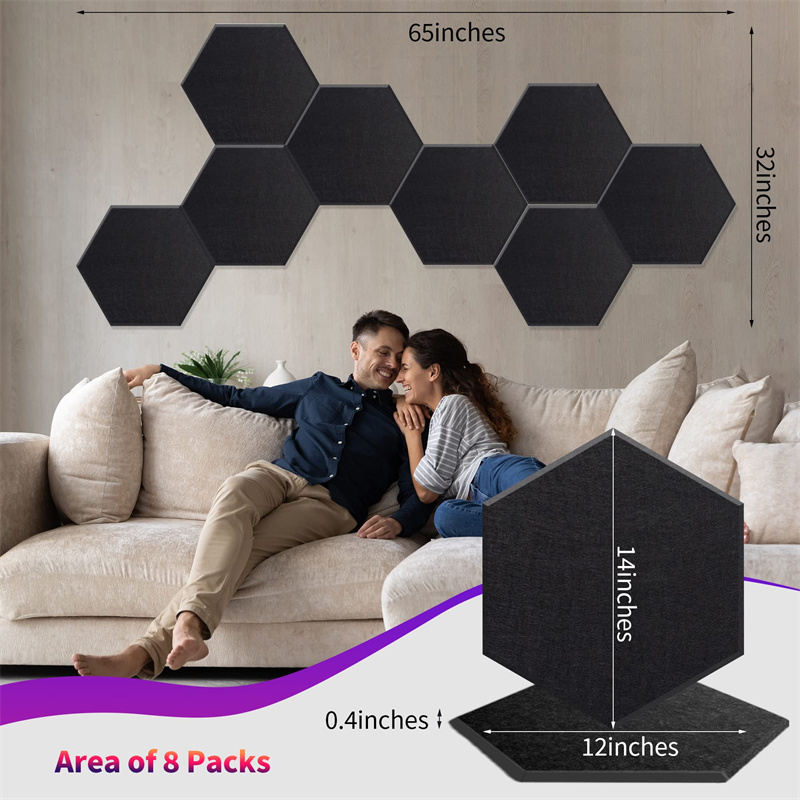 Self-adhesive Hexagon Felt Acoustic Panel