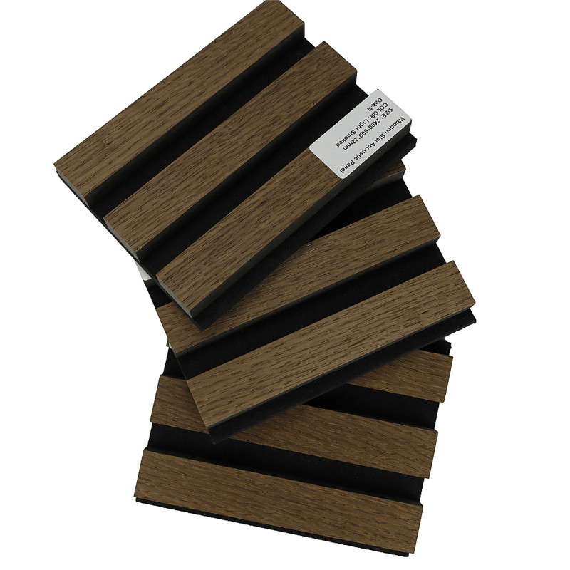 Natural Smoke Oak Wood Slat Panel