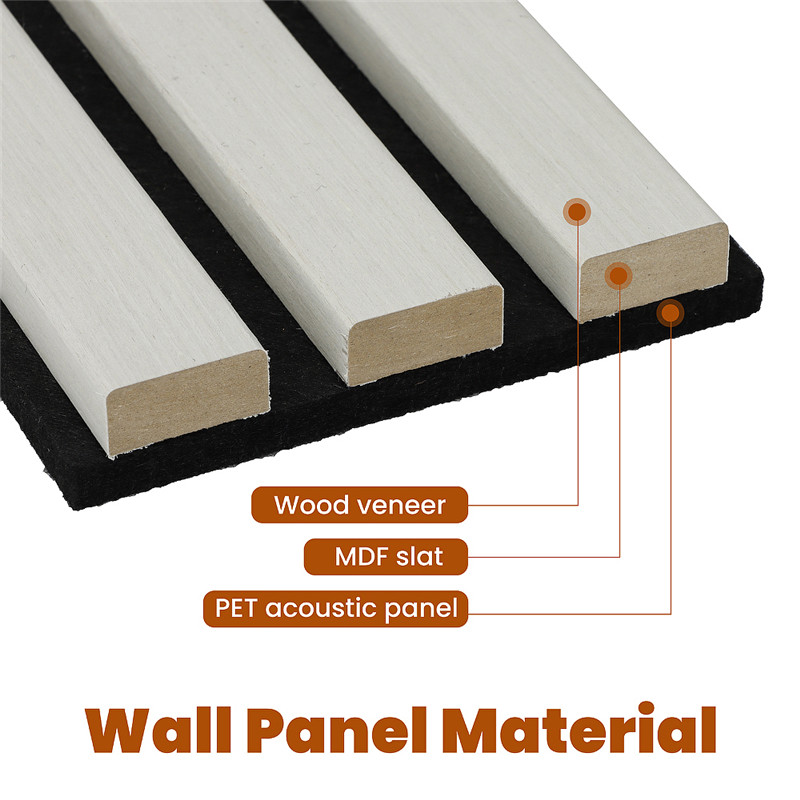 Wood Slat Panels with 3-sides Wrapped Design Akupanel
