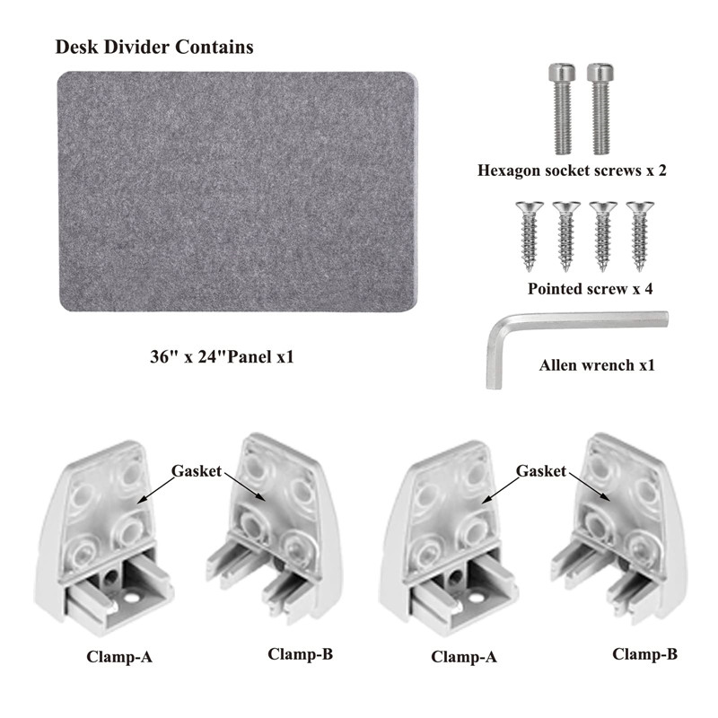Office Table Felt Desk Divider Polyester Acoustic Panel Desk Dividers