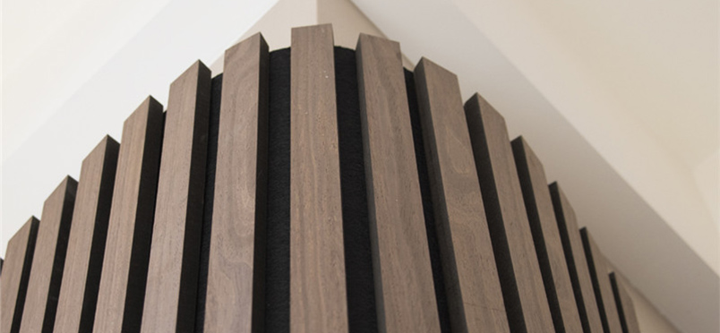 3D Wood Veneer MDF Wave Board Decorative Flexible Curly Bendable Curved Flexible Slat Acoustic Wall Panel