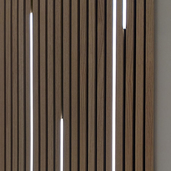 Slat Wood Wall Panels with LED Light Strips