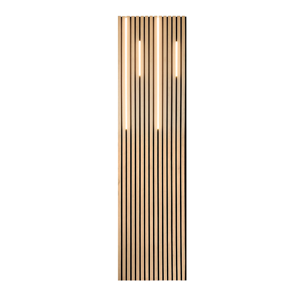 How to install the LED light on wood slat panel?