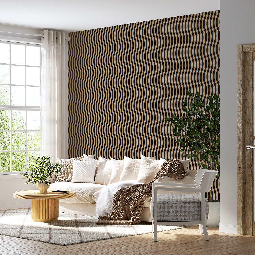 How does Wood slat panel compare with traditional wall coverings?